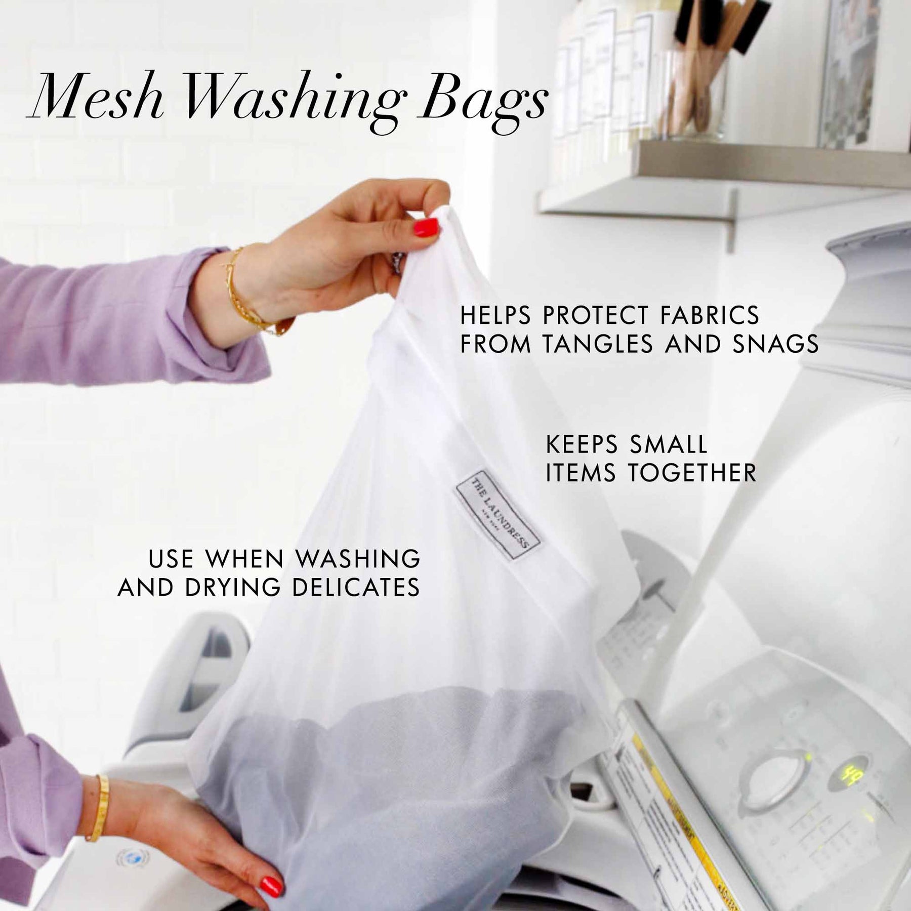 AllTopBargains 4 PC Mesh Laundry Bags 14 x 18 Lingerie Delicates Panties Hose Bras Wash Protect, White